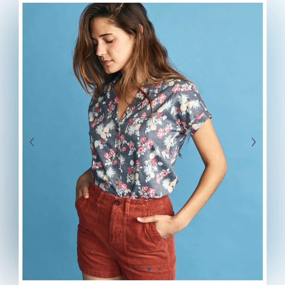 Marine Layer Kira Button Down Women’s Hawaiian Shirt Size XS